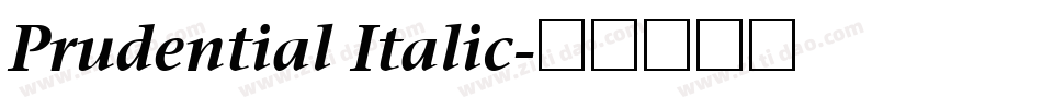 Prudential Italic字体转换